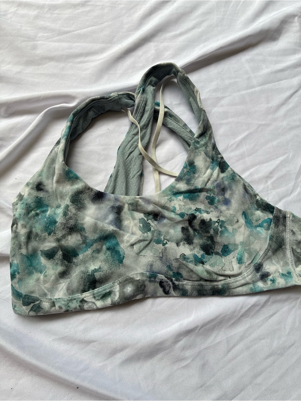 Lululemon Floral Sports Bra with Crisscross Back